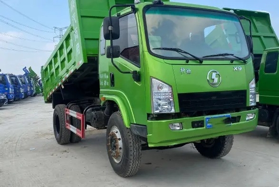 Carga clasificada 15.37t de la caja de cambios rápida del color verde SHACMAN SX3310 del camión volquete 150hp 4×2 de la explotación minera