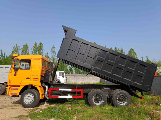 la 2da cabina del tejado plano del camión de mano 8,7 metros rápidamente de caja de cambios 380hp 6×4 utilizó el camión volquete de SHACMAN D'LONG F3000