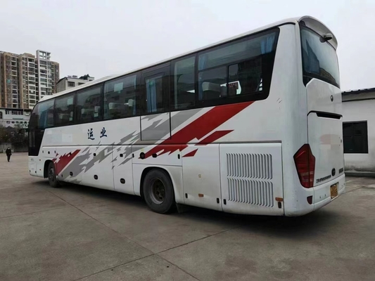 Coche usado Bus 12 metros 2 de los parabrisas de la puerta 50 del aire acondicionado medio de los asientos del motor de autobús posterior ZK6122 de Yutong