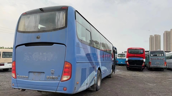 El aire acondicionado azul del color del motor de Yuchai de la disposición de los asientos de los asientos 2+3 del Microbus 60 de la segunda mano utilizó a Tong Bus joven ZK6107