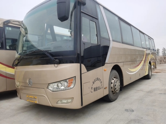 El motor 245hp de Weichai de los asientos del autobús 50 del motor diesel utilizó puerta de oro del resorte plano del dragón XML6112 la sola con el aire/acondicionado