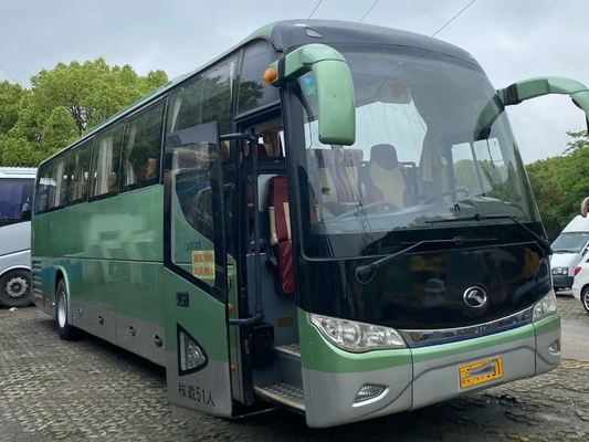 Autobús de lujo usado XMQ6113 LHD/RHD de Kinglong del motor del EURO IV Yuchai del peso en vacío del color verde 12000kg de los asientos de los autobuses 51