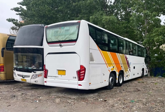 El motor definitivamente grande doble de Weichai de los asientos del compartimiento de equipaje del autobús de la segunda mano 48 con el aire/acondicionado utilizó el bus turístico ZK6137