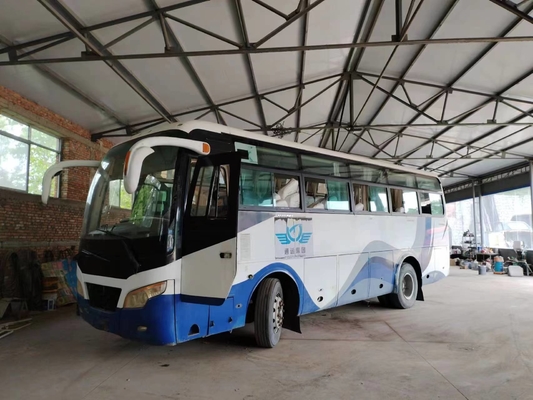 El servicio de autobús usado Front Engine 41 asienta microbús ZK6892D de Yutong del resorte plano del aire acondicionado de la ventana de desplazamiento el 2do
