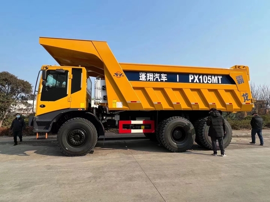 Taxi de fuselaje ancho minero de la compensación de la caja de cambios del camión volquete PX95 de Weichai del motor 530hp 6×6 del reversible lleno RÁPIDO de la impulsión