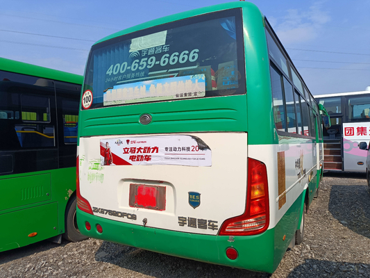 Autobús de transporte usado 29 asientos Motor delantero ZK6752D Modelo Ventana corredera Primavera de hojas
