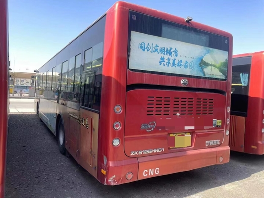 Autobús urbano de 49 plazas usado 100 pasajeros Yutong Zk6125 Cng Motor de doble puerta