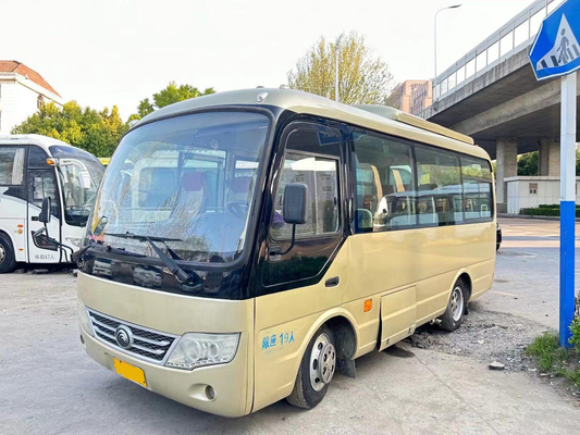 ZK6609 Yutong Autobús de pasajeros usado / 19 asientos Buen aire acondicionado Motor delantero