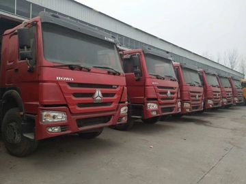 Camiones de volquete de la mano de Dongfeng del color rojo los 2dos con 6x4 conducen el motor diesel del EURO 3