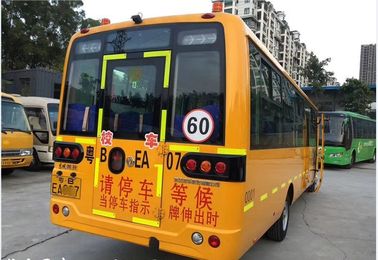 Autobús escolar amarillo viejo de DONGFENG, modelo usado grande del autobús LHD del coche con 56 asientos
