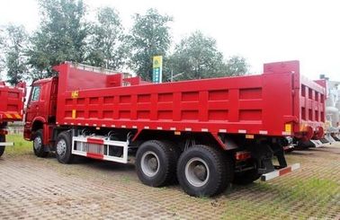 Camiones de volquete de la mano de Dongfeng del color rojo los 2dos con 6x4 conducen el motor diesel del EURO 3