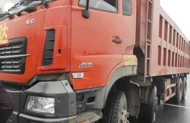 camiones resistentes usados del color rojo 385HP, camión de descargador de la mano del diesel segundo