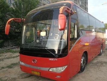 Coche de oro Bus del transporte de pasajero de Seater del manual de Dragon Used Coach Bus 49
