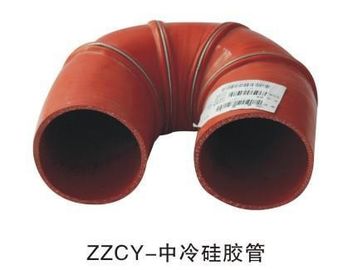 Tubo del silicón de Intercooled del color rojo de los accesorios del autobús del tamaño estándar para Yutong