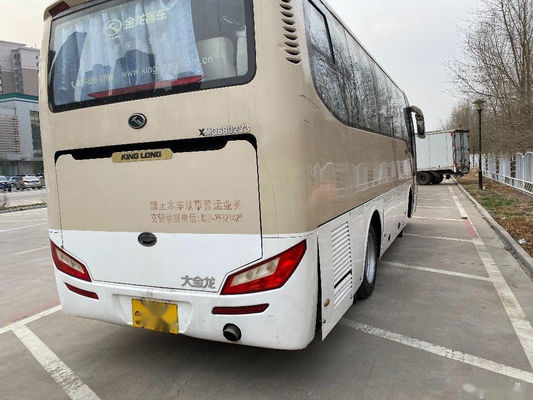 El modelo usado XMQ6802 32 del autobús de Kinglong asienta el bus turístico usado la impulsión de acero de la mano izquierda del chasis