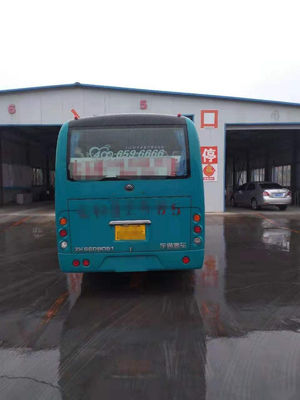 Autobús usado impulsión diesel usado del pasajero de la mano izquierda de Front Engine Steel Chassis Euro V de los asientos de Mini Bus Yutong ZK6609D 19